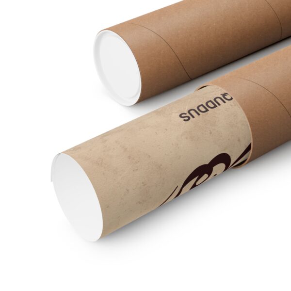 Rolled Islamic poster print of Al-Quddus name in packaging tube