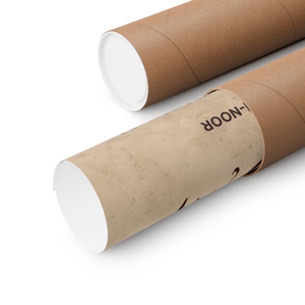 Rolled Islamic calligraphy print – An-Noor in kraft tube