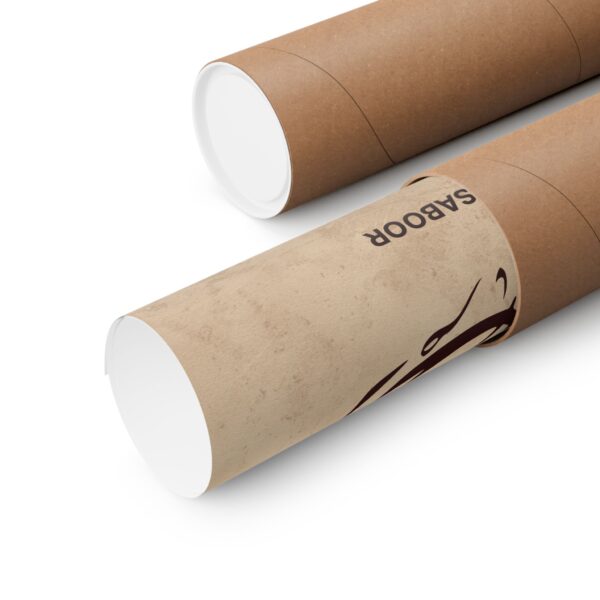 Rolled As-Saboor Arabic name print in kraft shipping tube
