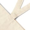 Close-up of مزاجية Arabic typography with Emotionally Scheduled illustration on tote bag