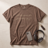 Arabic poetry T-shirt in Espresso color with aesthetic look
