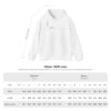 Size chart of the embroidered Arabic hoodie for better size choice